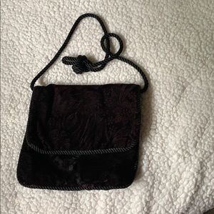 A suede cloth bag